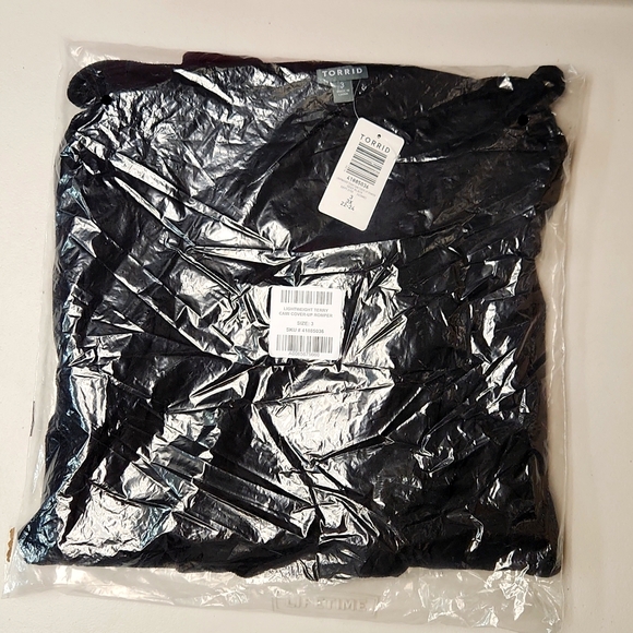 ❤️NWT VINTAGE TORRID ROMPER SWIM COVER -  SLEEVELESS TERRY POCKETS - SHORTS - Picture 8 of 13